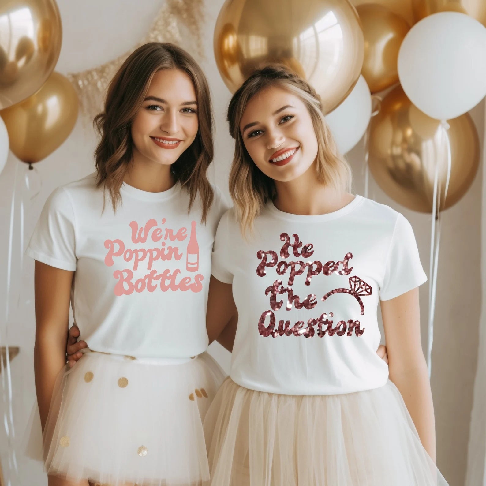 He Popped The Question Bridesmaid Proposal Party Shirts